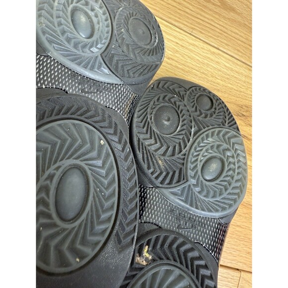 NIKE WOMEN AIR SWOOPES 2. SIZE 7 "FLORAL" BLACK METALLIC GOLD - Picture 8 of 10